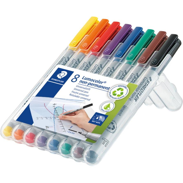 STAEDTLER Folienstift Lumocolor F nonperm 8St