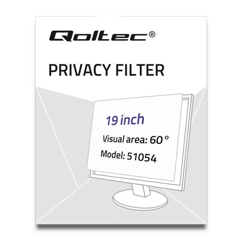 Qoltec RODO GDPR 19" Betekintésvédelmi monitorszűrő (51054)