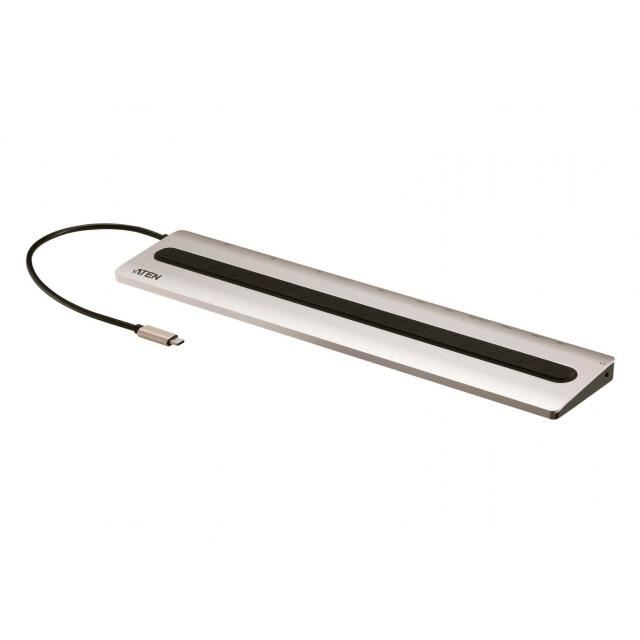 ATEN UH3237-AT dokovacia stanica a replikátor portov Kábel USB 3.2 Gen 1 (3.1 Gen 1) Type-C Čierna, Šedá (UH3237)