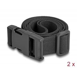 Delock állítható bőrönd öv 1,5m hosszú, 2db fekete (19109) (delock19109)