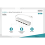 Hub USB 3.0 TIP-C, Digitus, Aluminiu, 4 porturi, Argintiu