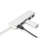 Hub USB 3.0 TIP-C, Digitus, Aluminiu, 4 porturi, Argintiu