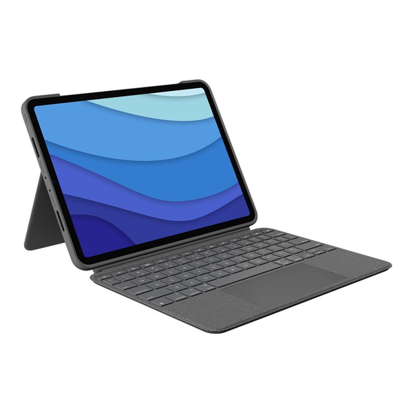 Logitech Combo Touch QWERTZ Tysk Smart Connector Grå