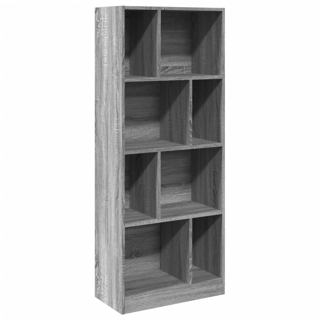szürke sonoma színű szerelt fa könyvespolc 57 x 28,5 x 141 cm (848001)