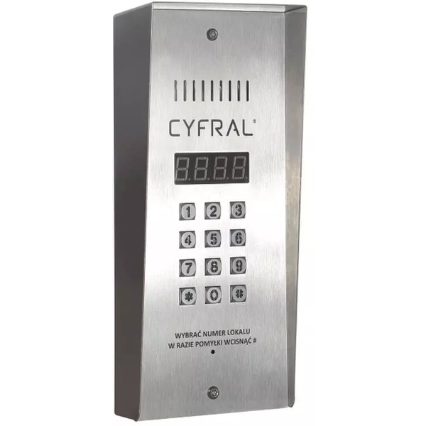 CYFRAL PC-3000RE INOX CYFRAL Cyfrowy panel rozmówny, wąski, czytnik RFID, moduł elektroniki CC2000