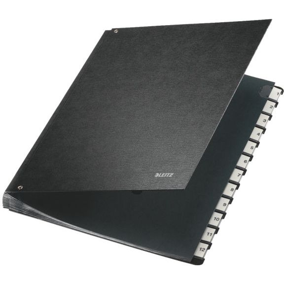 Leitz 58120095 jelölőcímke Számozott elválasztó lap Farostlemez Fekete (10K229B)