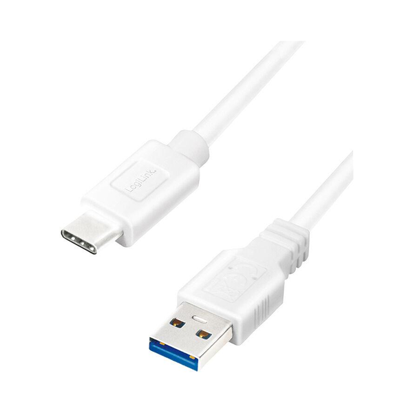 LogiLink USB-C 3.2 Gen1 -> USB-A 3.2 Gen 1 M/M adatkábel 3m fehér