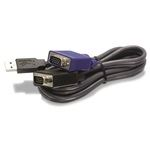 TRENDnet TK-CU06 D-SUB 15pin USB M/M KVM tkábel 1.8m fekete (TK-CU06) (TK-CU06)