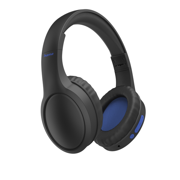 Слушалки Hama Spirit Focused с Bluetooth и активно шумопотискане, черно/синьо
