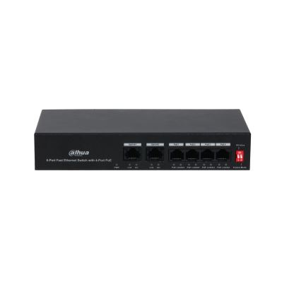 Dahua Technology PoE DH-PFS3006-4ET-36 мрежов суич Fast Ethernet (10/100) Захранване по Ethernet (PoE) Черен