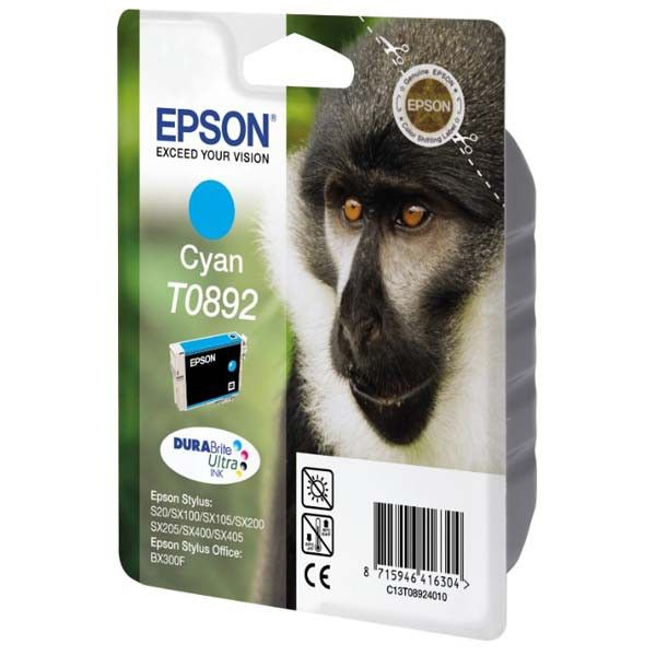 Epson Monkey T0892 Cyan DURABrite Ink Cartridge atramentová náplň 1 kusov Originál Azúrová