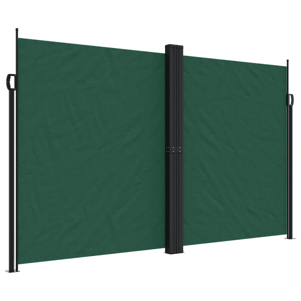 sötétzöld behúzható oldalsó napellenző 200 x 600 cm (4004665)