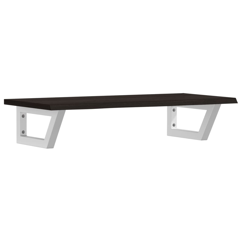 acél és tömör tölgyfa falra szerelhető mosdópolc (3302586)