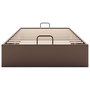 Ottomán ágykeret matrac nélkül barna 100x200 cm műbőr