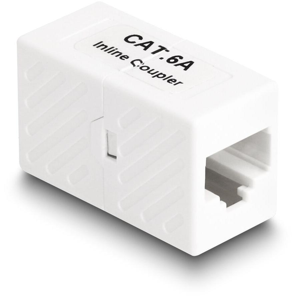 DELOCK Adapter RJ45 Buchse zu RJ45 Buchse Cat.6A UTP weiß