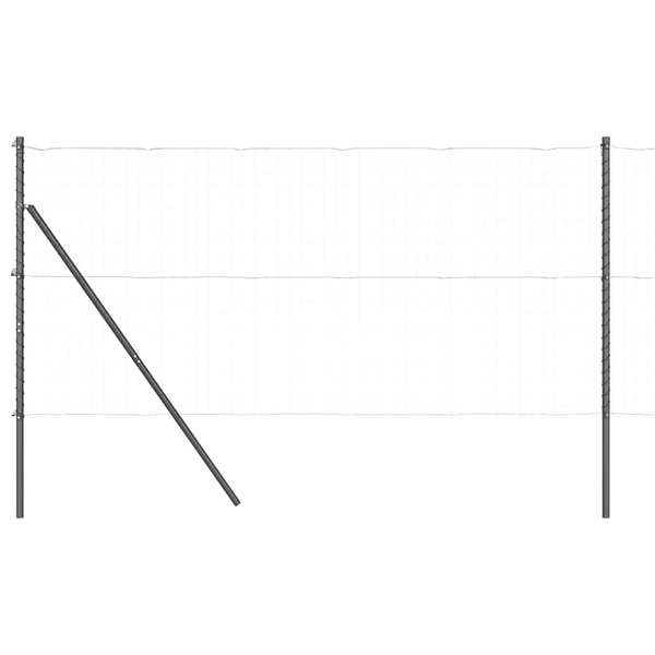 Stâlpi de gard, 52 buc., gri, Ø32 mm, 170 cm, oțel zincat