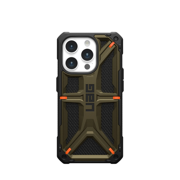 Защитен калъф UAG Monarch Series за iPhone 15 Pro, Kevlar Element Green