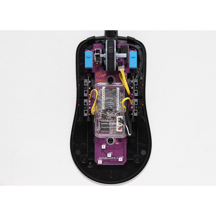 Ducky Feather A- RGB 16000 DPI optikai fekete egér (DMFE20O-OAAPA7B)