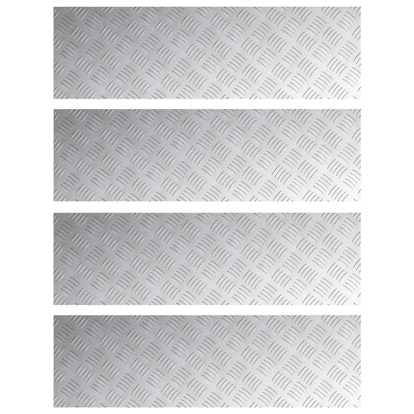 Alumínium Rácsos Lemezek 4 db Csúszásgátló 100x30 cm