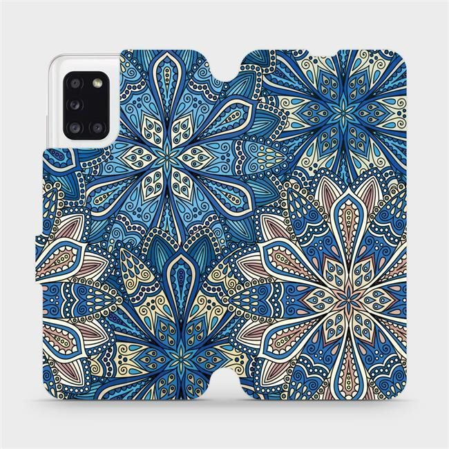 Flip case for mobile Samsung Galaxy A31 - V108P Blue mandala flowers (5903516227204)