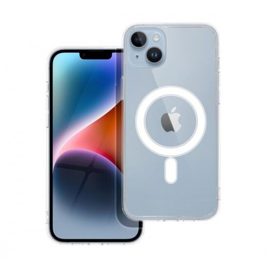 Utángyártott Apple iPhone 14 Plus Magsafe szilikon tok átlátszó (69762) (EG69762)
