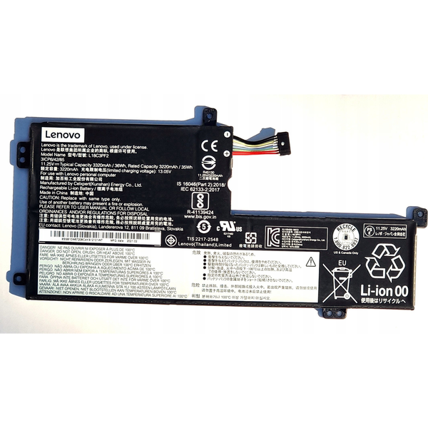 Оригинална батерия за лаптоп Lenovo модел L18C3PF2, 11.25V, 3220mAh, 35Wh, за V155-15API, V340-17IWL, IdeaPad IdeaPad L3-15IML05, L340-15API, L340-17API, L340-15IWL, L340-17IWL