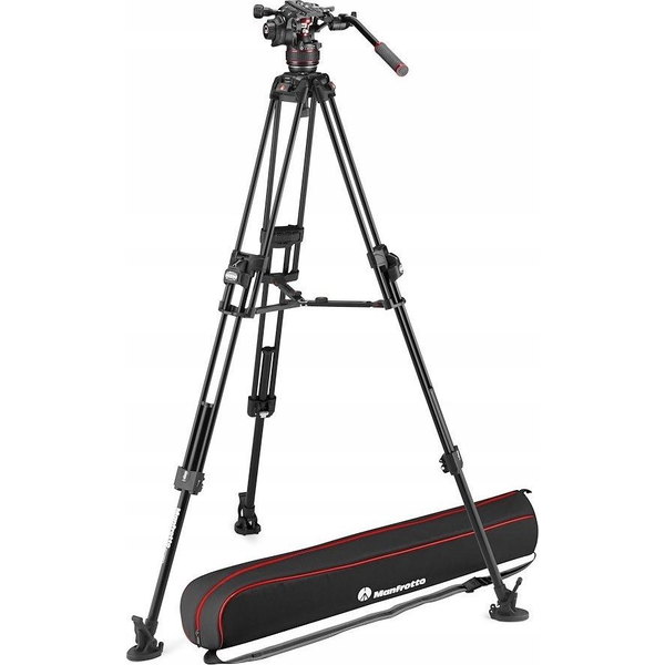 MANFROTTO Nitrotech 608 fej + 645 Fast Alu állvány, középterp. ikerláb MVK608TWINFA