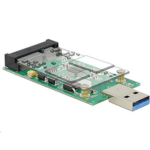 Delock USB 3.0, A-típusú csatlakozódugó > teljes méretű mSATA átalakító (62681) (62681)