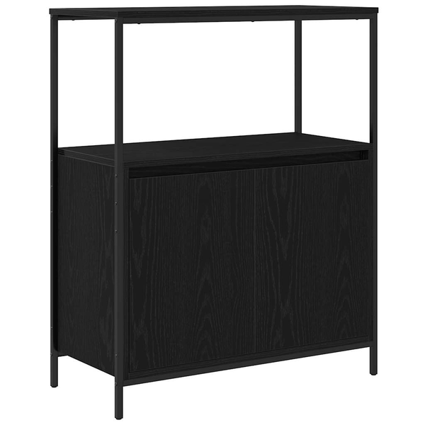fekete tölgy fürdőszobaszekrény polcokkal 76,5x35x95 cm