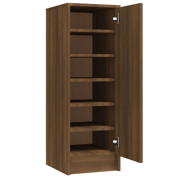 Шкаф за обувки vidaXL, Кафяв, 32x35x92 см, MDF