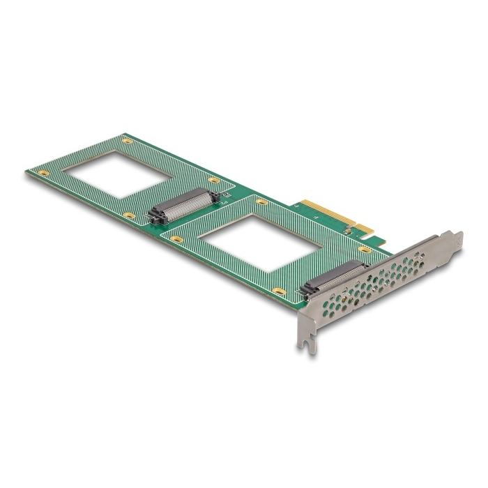 Delock PCI Express 4.0 x8 kártya - 2 x belső U.2 NVMe SFF-8639 - elágazás (H x Sz 236 x 87 mm) (90151) (90151)
