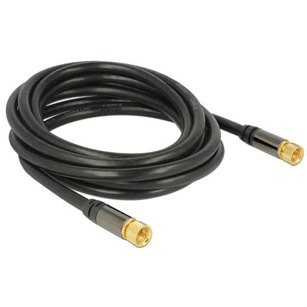 Delock Antennakábel F-csatlakozóval > F-csatlakozóval RG-6/U 3 m fekete