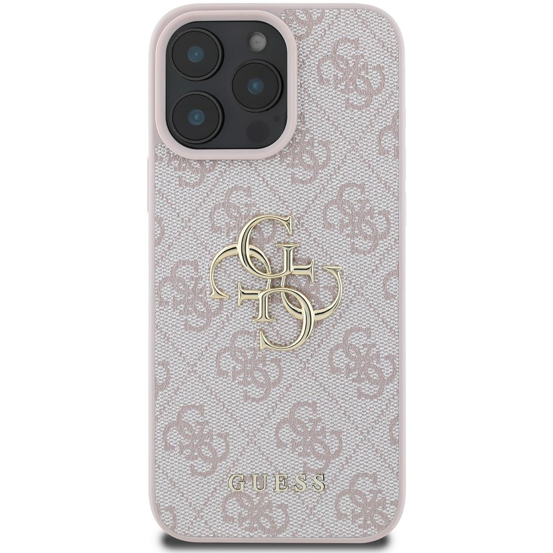 Guess PU 4G Metal Logo iPhone 16 Pro Pink tok (GUHCP16L4GMGPI)