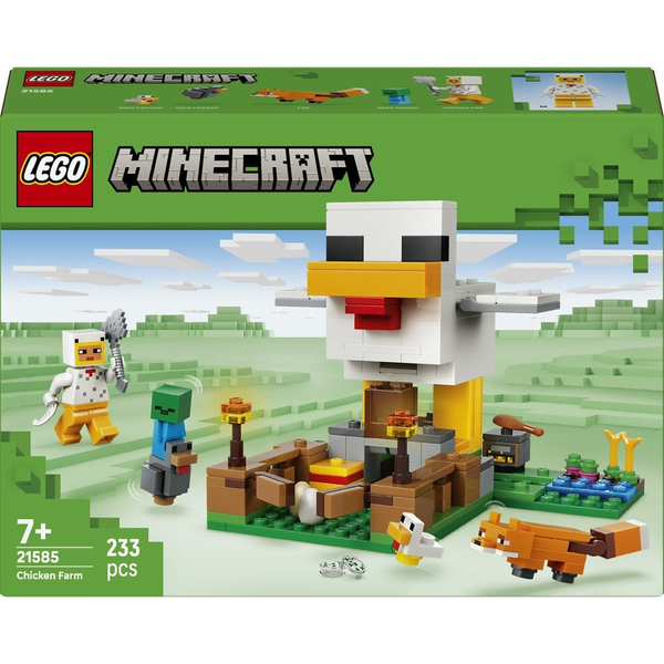 "LEGO Minecraft La Granja de Gallinas, Juguete de construcción +7 años - 21585"