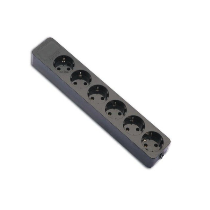 Famatel 2507-N 250V Elosztó 6 aljzatos - Fekete (2507-N)