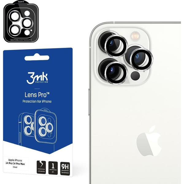 3mk Kameralencse védőfólia Pro Ezüst Apple iPhone 14 Pro/14 Pro Max