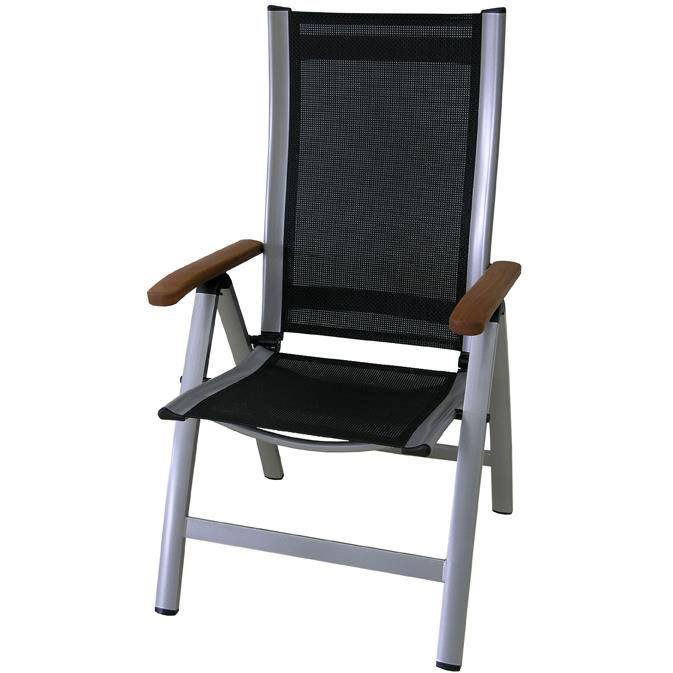 SUN GARDEN ASS COMFORT kerti fotel, ezüst/fekete (67/2)