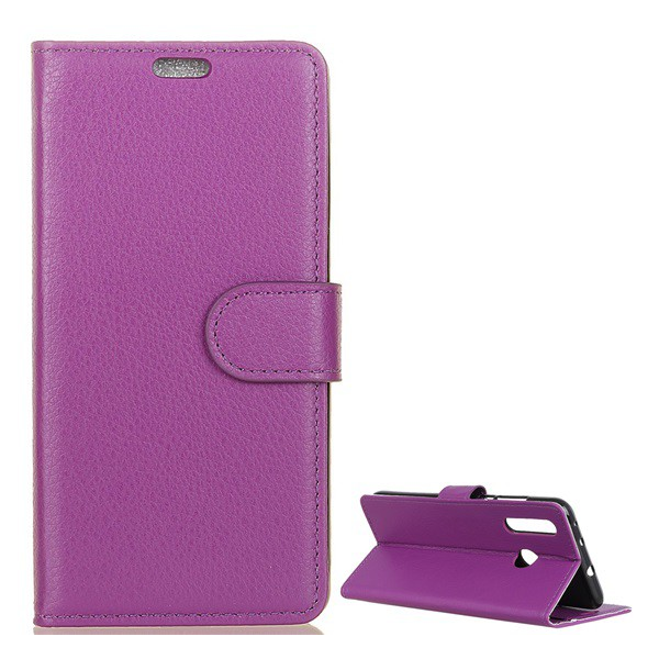 Tok álló, bőr hatású (FLIP, oldalra nyíló, asztali tartó funkció, prémium) LILA [Huawei P30 Lite (Nova 4e)] (5996457864683)