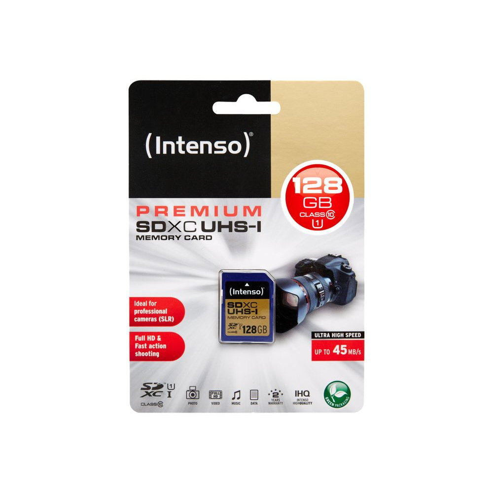 Intenso Premium - flash memory card - 128 GB - SDXC UHS-I (3421491) (3421491)