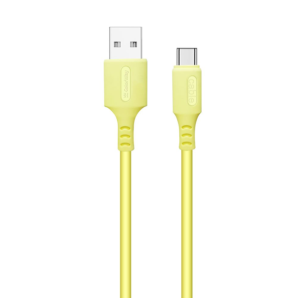 Colorway kabel USB Type-C (měkký silikon) 2,4A 1m žlutý
