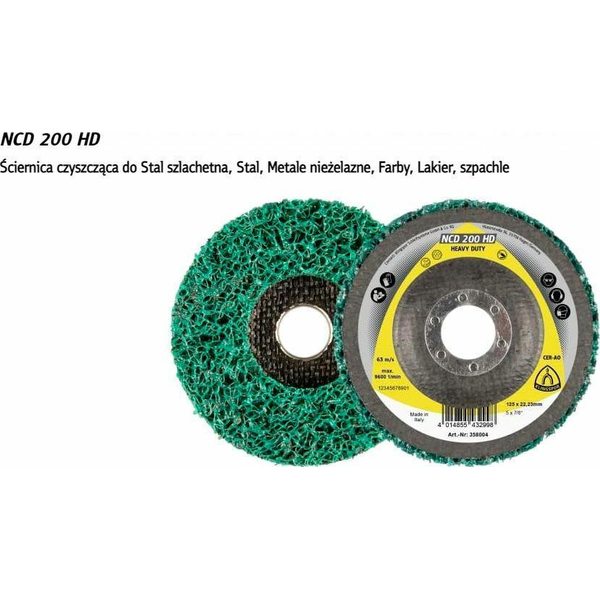 K. CLEANING WHEEL 125 NCD 200 HD.