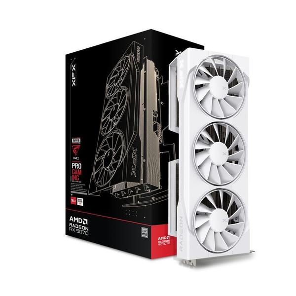 XFX Swift Radeon RX 9070 16GB GDDR6 OC White Triple Fan Gaming Edition Videókártya