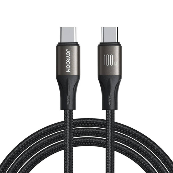 JoyRoom SA25-CC5 USB-C apa - USB-C apa 2.0 Adat és töltőkábel - Fekete (2m)