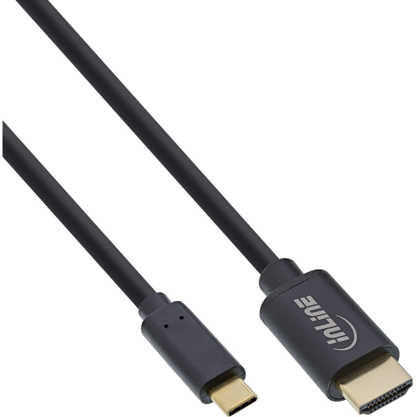 InLine 64115 προσαρμογέας καλωδίου βίντεο 5 m USB Type-C HDMI Μαύρος (Μαύρο)