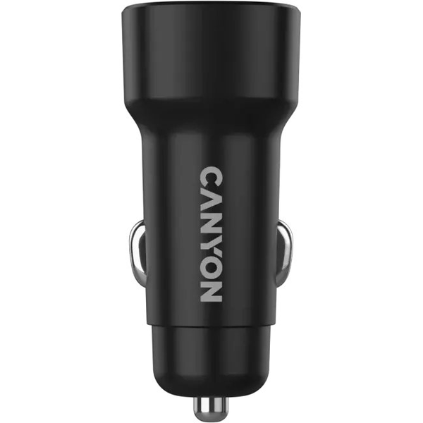 CANYON Ładowarka samochodowa OnDrive 24 24W 2xUSB-A czarna