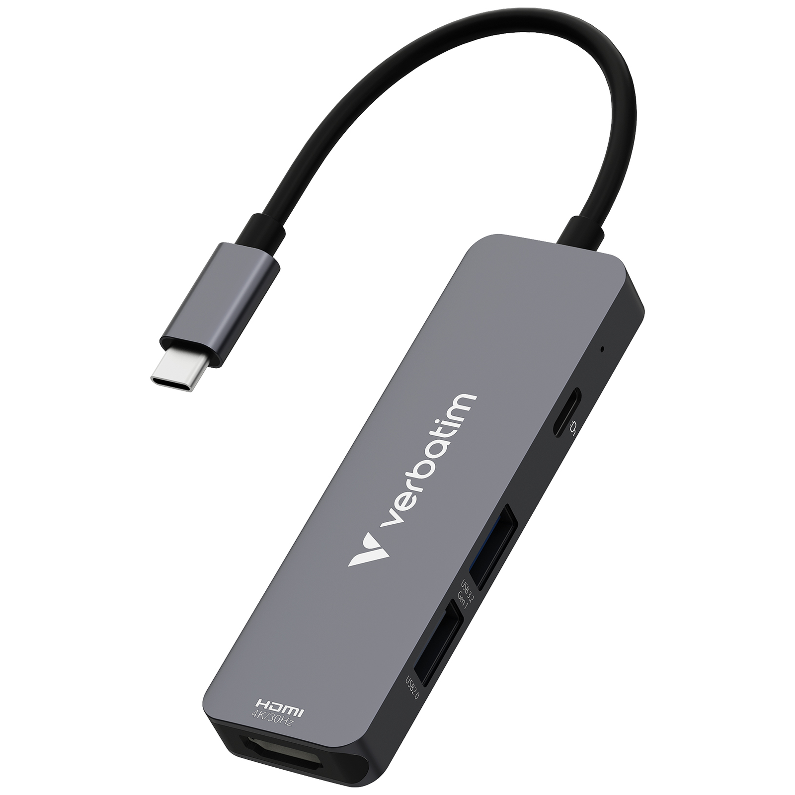 Verbatim 32155 hub USB 3.2 Gen 1 (3.1 Gen 1) Type-C 5000 Mbit/s Šedá (32155)