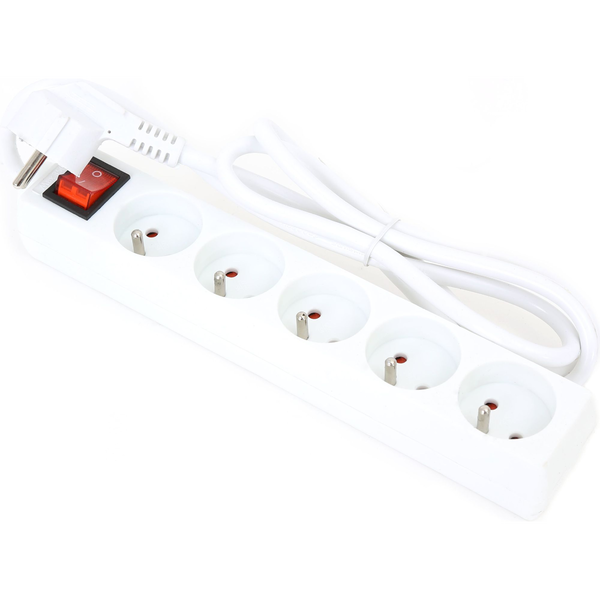 Platinet FL5F15W stikdåse 1,5 m 5 AC stikkontakt(er) Hvid