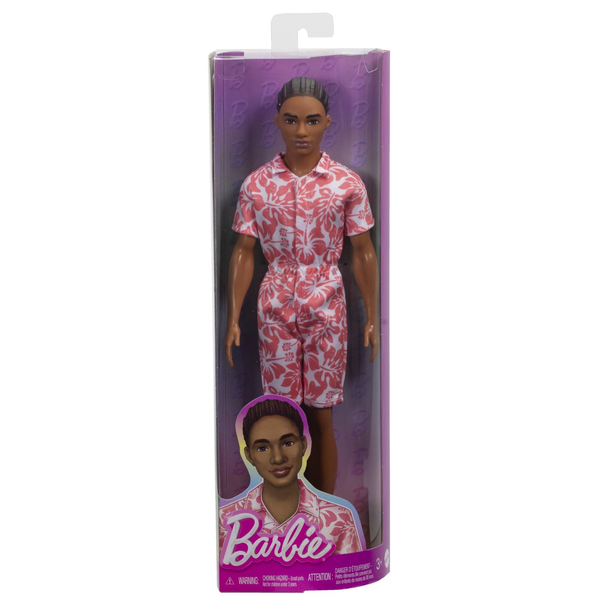 BARBIE BOY FASHIONISTAS DOLL IN HAWAIIAN STYLE DRESS AND GREEN SANDALS