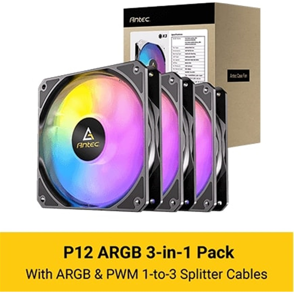 Antec P12 ARGB PWM Zwart set van 3