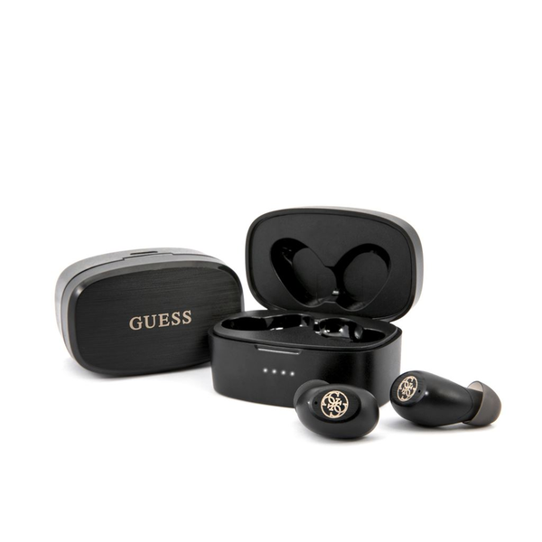Guess GUTWSJL4GBK TWS Bluetooth слушалки с черно зарядно куфарче